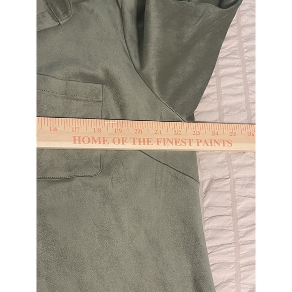 Coldwater Creek Shale Green 3/4 Sleeve Blouse No Iron Size XL Button Down - Picture 6 of 8